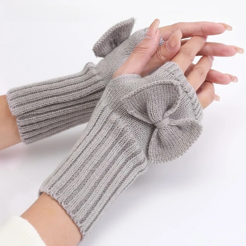 Knit Bow Fingerless Gloves – S - Fingerless Glove Knit review and price