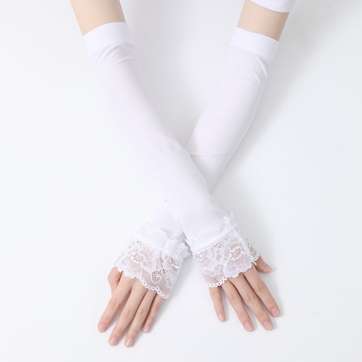 Women Long Elastic Arm Sleeve  - Fingerless Glove Knit review and price