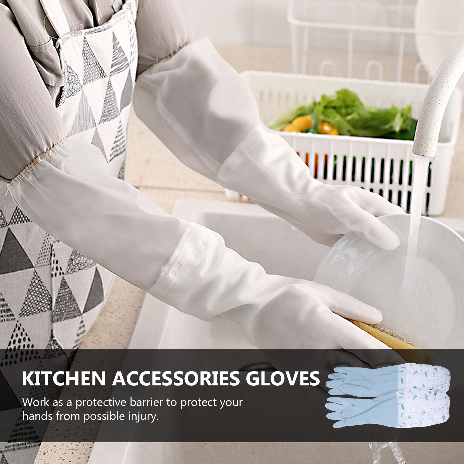 2 Pair Gloves Cleaning Waterpr - Dish Glove Rubber review and price